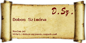 Dobos Szimóna névjegykártya